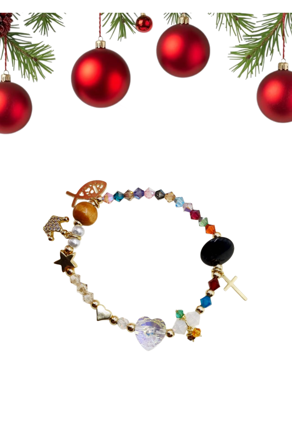 Pulsera hermosa Historia de Jesús  Corazón Aurora Boreal